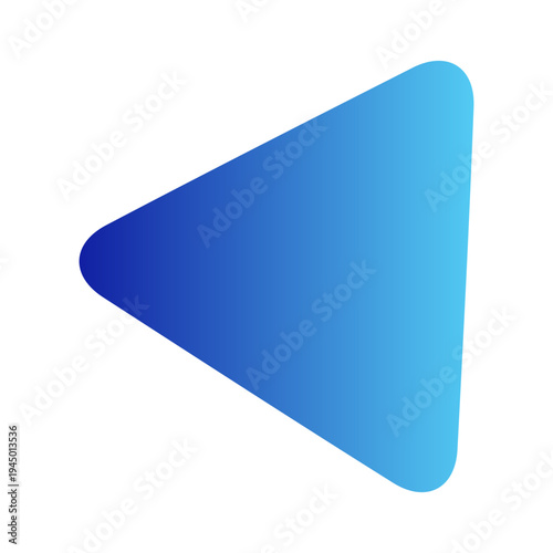 Modern abstract gradient geometric element isolated for creative design use. This minimalist vector shape features smooth blue gradient coloring and clean geometry, ideal for UI interfaces, social med