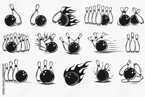 Bowling Ball and Pin Motion Set"