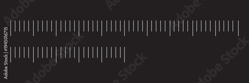 Set of measuring chart with 10cm, 5cm centimeters. Collection of ruler scale 50 mm, 100mm, without numbers. Templates of ruler scale. Length measurement heigh. Ruler measuring scale icon. 