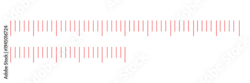 Set of measuring chart with 10cm, 5cm centimeters. Collection of ruler scale 50 mm, 100mm, without numbers. Templates of ruler scale. Length measurement heigh. Ruler measuring scale icon. 