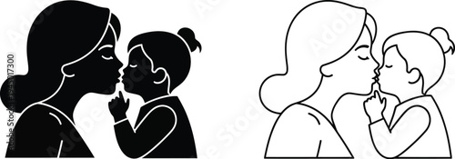 Mother and child love Vector