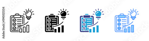 Creativity icon set multiple style collection