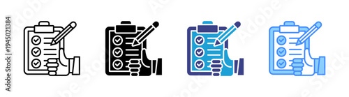 Grading icon set multiple style collection