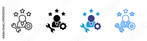 Skill  icon set multiple style collection