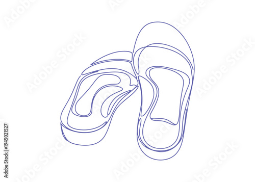 Orthopedic shoe insole line icon for foot support concept, minimal vector sign design.