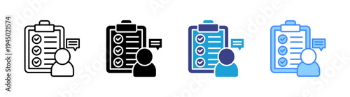 Feedback icon set multiple style collection