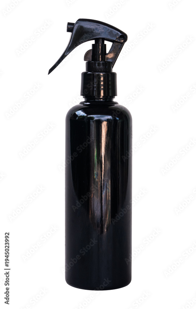 Fototapeta premium black plastic bottle isolated on white