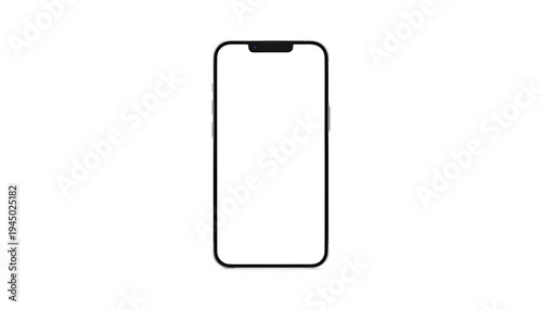 Modern Smartphone Mockup Set with Blank White Screens and Realistic Frameless Design