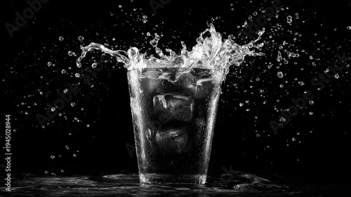 Refreshing Ice Water Splash