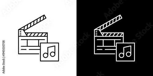 Musical Film and Video Production Icon A Visual Representation of Sound and Cinema