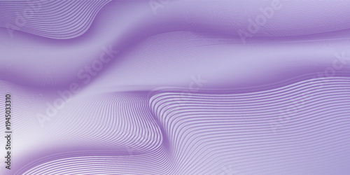 Abstract Purple Background with Flowing White Waves  For Cosmetic Banner Template eps10