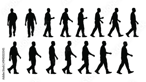 A comprehensive analysis of human silhouettes in various walking postures and positions