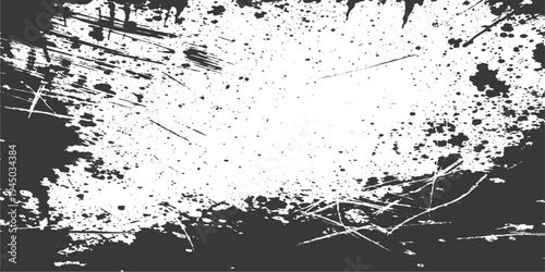 Abstract monochrome aesthetic image composed of contrasting textures, an interplay of black and white, lines and speckles converge to create a striking abstract composition.