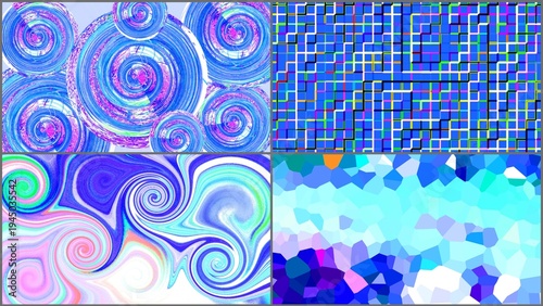 Tile patterns, fabric patterns, graphic design.
