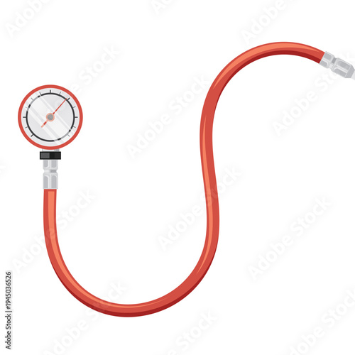 Vector illustration of tire pressure gauge element.