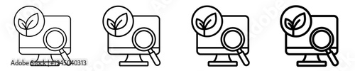 Eco Monitoring Icon Set Different Style Collection
