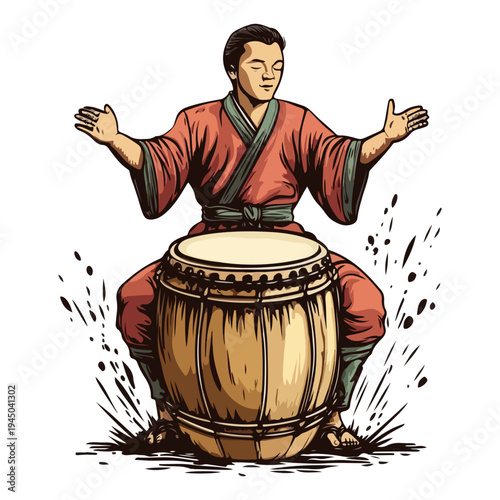 asia, dragon boat festival, celebration, drum, vector, transparent background, percussion, instrument, isolated, musical, drums, traditional, beat, culture, object