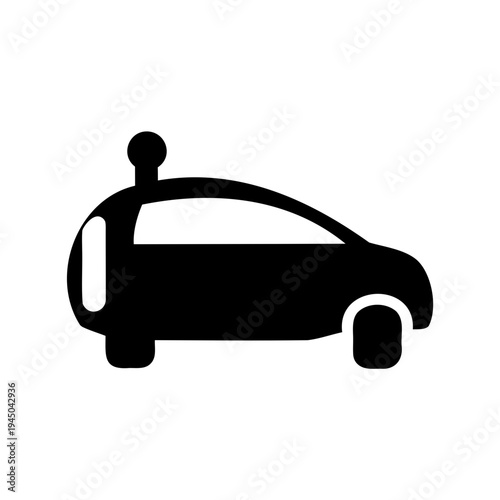 Autonomous vehicle icon representing self-driving technology and smart transport Vector, illustration
