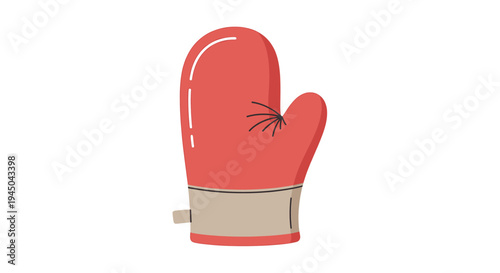 Simple_illustration_of_red_oven_mitt_with_cooking_utensil_design_on_white_background_for_culinary_instructions_and_instructional_use_in_recipes