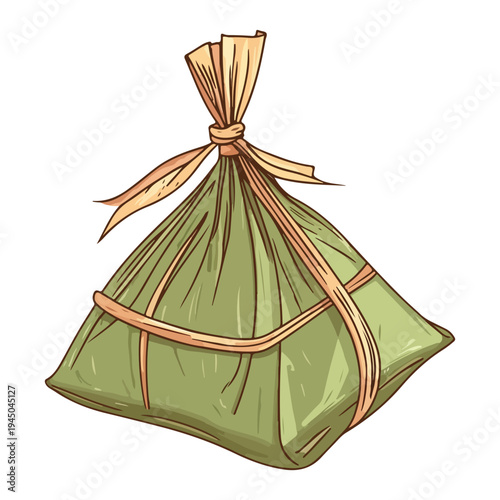 asia, dragon boat festival, celebration, zongzi, sticky rice dumpling, vector, transparent background, icon, object, food