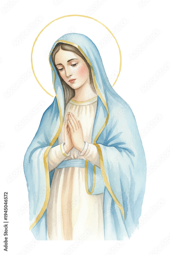 Obraz premium watercolor the virgin mary painting