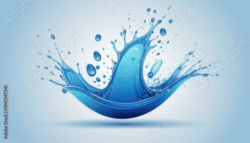 water splash isolated on white