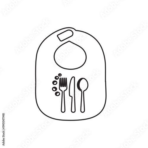Mealtime Bib with Utensils