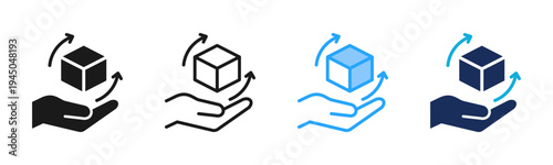 Hands On Practice icon set multiple style collection