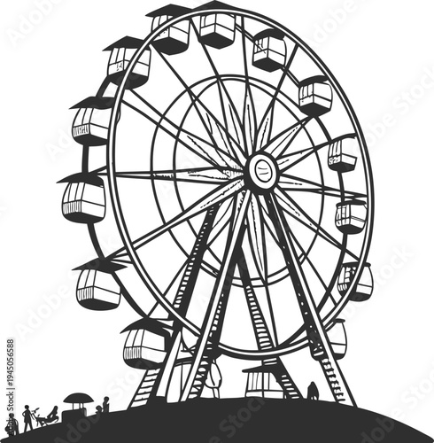 windmill silhouette vector