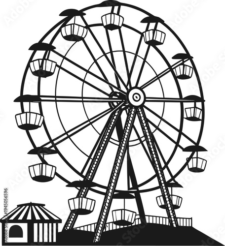 ferris wheel vector illustration