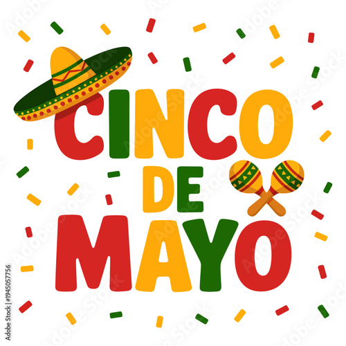 Cinco de mayo Meican holiday greeting card poster