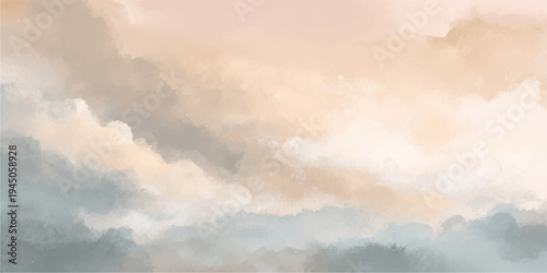 Fluffy white cumulus clouds drift across a vibrant blue summer sky as the sun illuminates the peaceful atmosphere