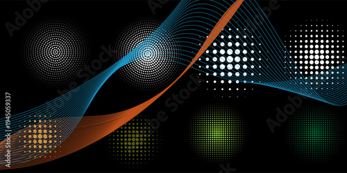 Royalty-free abstract blue orange background. High quality image. Light leaks. Can use overlay.
