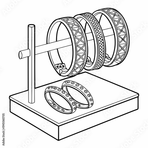 Bangles on a display stand traditional jewelry Indian jewelry