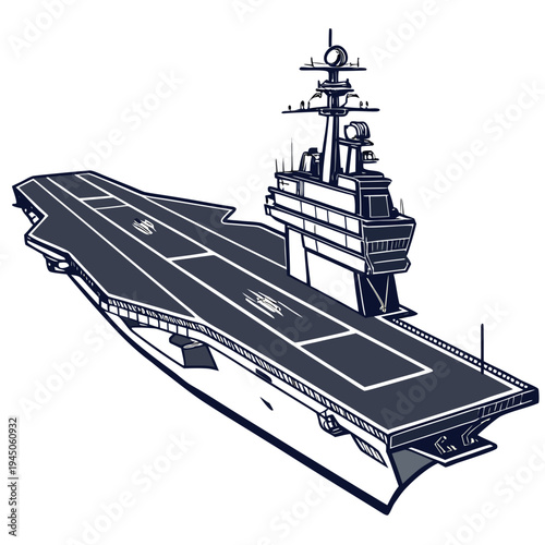 Dark Blue Aircraft Carrier navy ship naval vessel military ship
