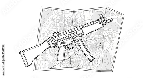 Submachine Gun on Map: Tactical Planning, Military Strategy, and Combat Operations