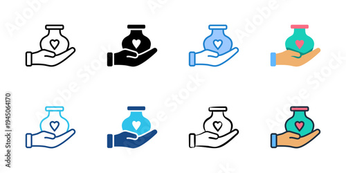 Handcrafted Goods icons set multiple style collection. Editable stroke 
