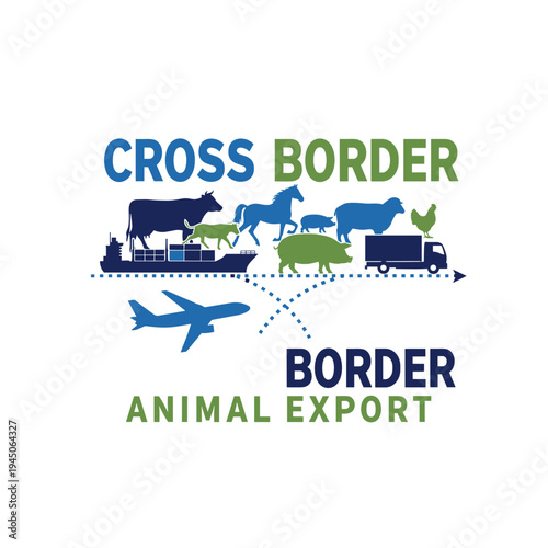 Cross border animal export and import logistics via land, sea, and air transport