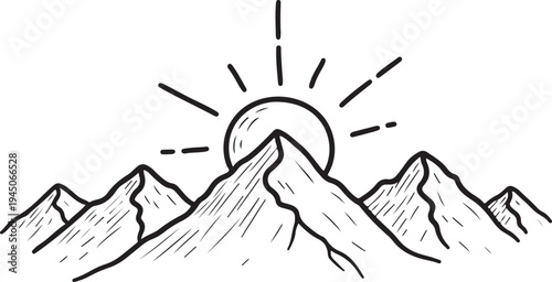 Hand-drawn outline vector illustration of a classic hamburger with sesame seed bun, patty, cheese, lettuce, and tomato, perfect for menus, coloring books, or fast food branding.