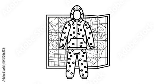 Cozy Pajamas and Map: Relaxing at Home or Planning an Adventure