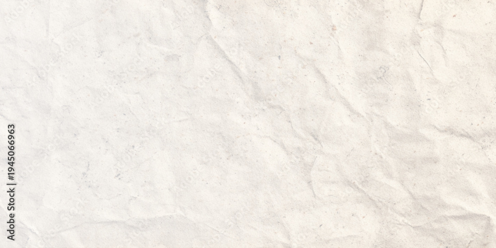 Fototapeta premium Crumpled white paper texture abstract light background with wrinkled cardboard texture vector illustration horizontal crumpled empty white paper template for posters and banners.