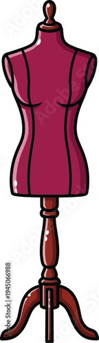 Illustration of Fashion dressmaker dummy mannequin