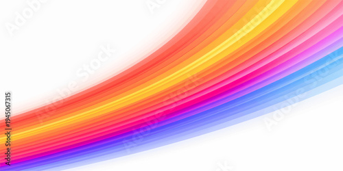 A vibrant abstract rainbow vector background featuring a bright gradient of colorful waves and motion lines that create a stylish spectrum pattern for an artistic wallpaper or backdrop