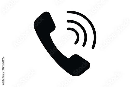 Ringing phone icon, Phone call and incoming communication icon vector