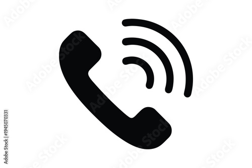 Ringing phone icon, Phone call and incoming communication icon vector