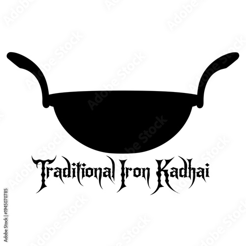 Authentic Indian Kadai Wok A Traditional Cast Iron Cooking Vessel for Authentic Indian Cuisine and Culinary Enthusiasts