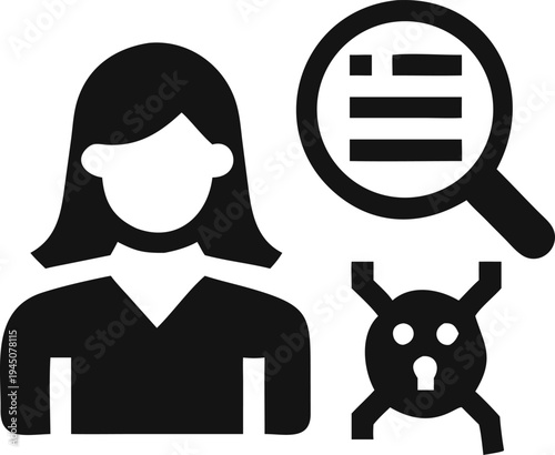 Professional Woman Detecting Potential Viruses and Cyber Security Threats in Documents