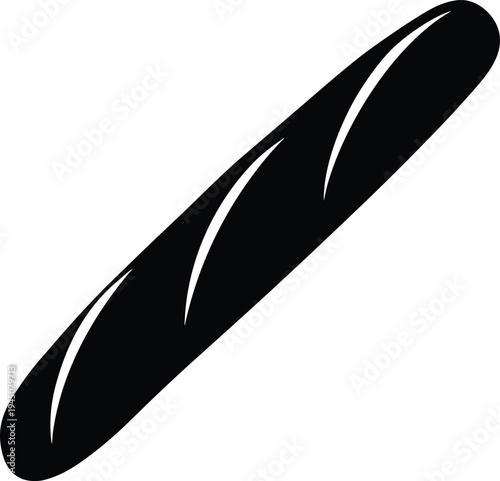 Fresh Baguette Bread Icon For Bakery Design