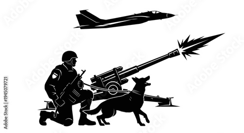 Soldier, Dog, Artillery, and Jet Fighter: Military Power and Defense