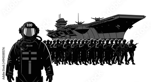 EOD Soldier and Military Fleet: Ready for Action